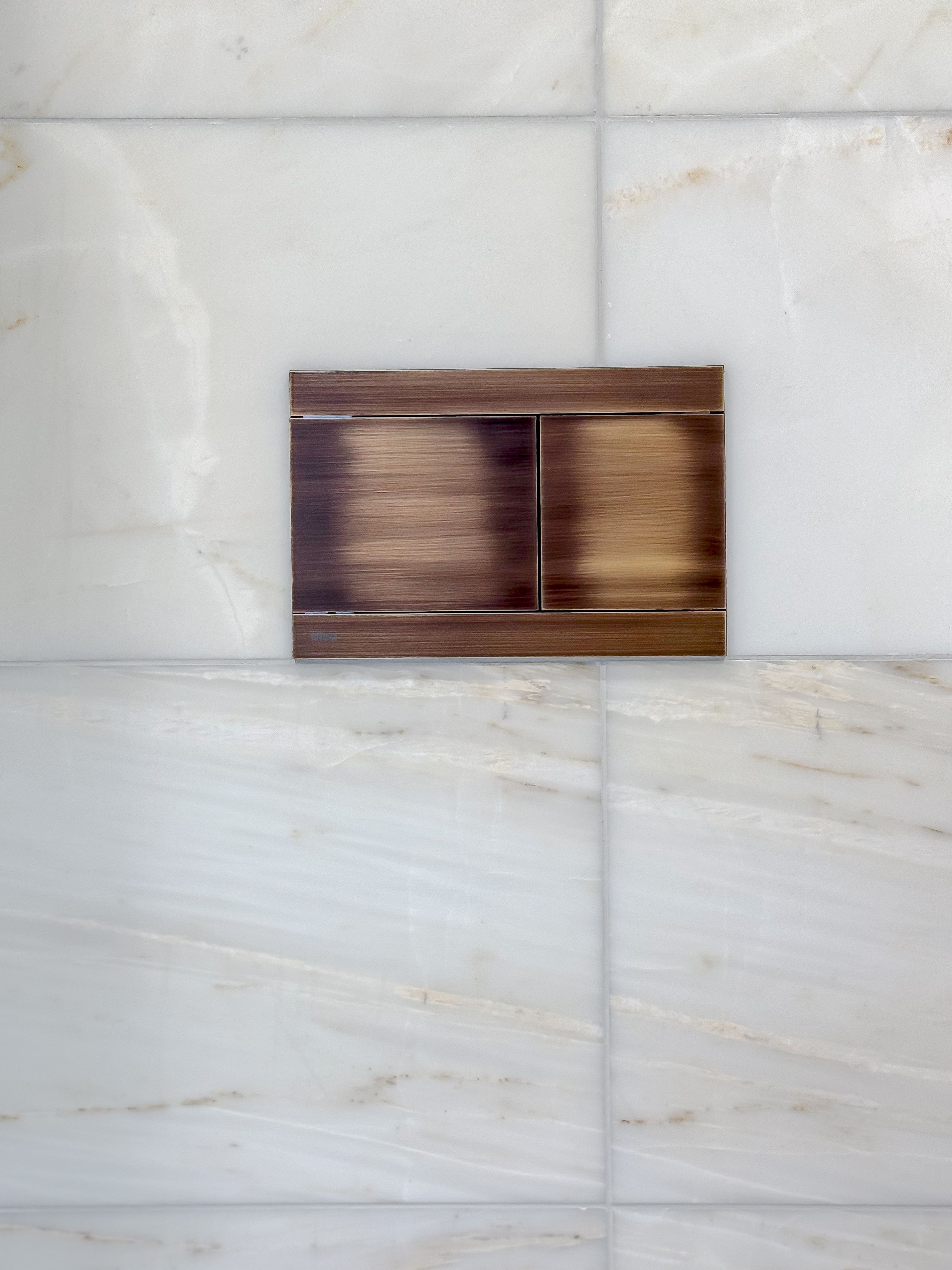 Flush plate in bronze finish