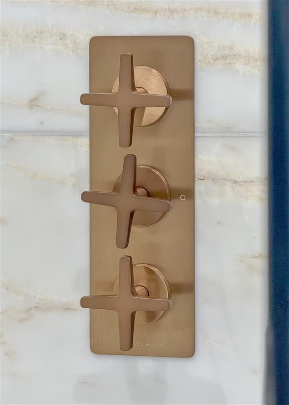 Brass shower controls